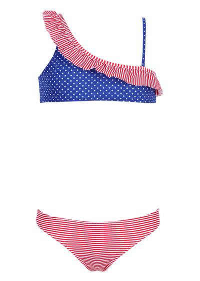 Pink Polka Dot Stripe Bikini Hot Sex Picture