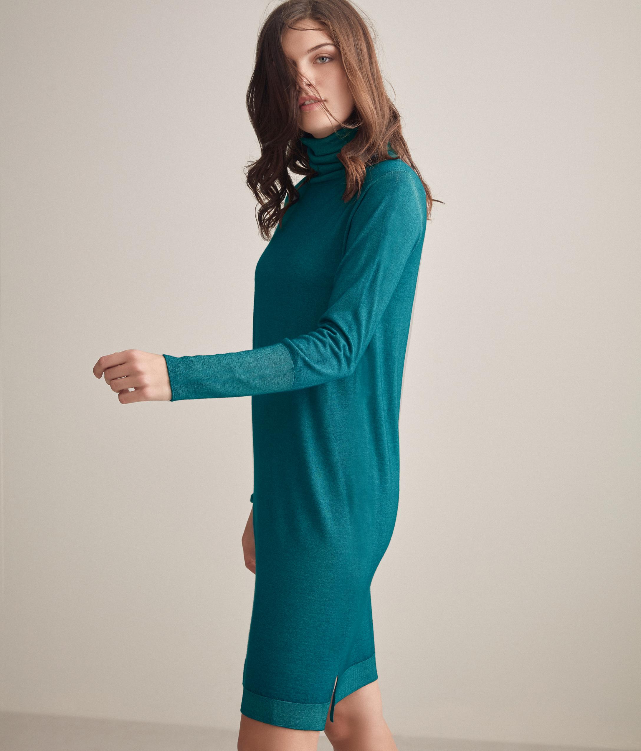 Falconeri Rollkragen-Kleid Aus Kaschmir Grün - 8450 - Smeraldo M