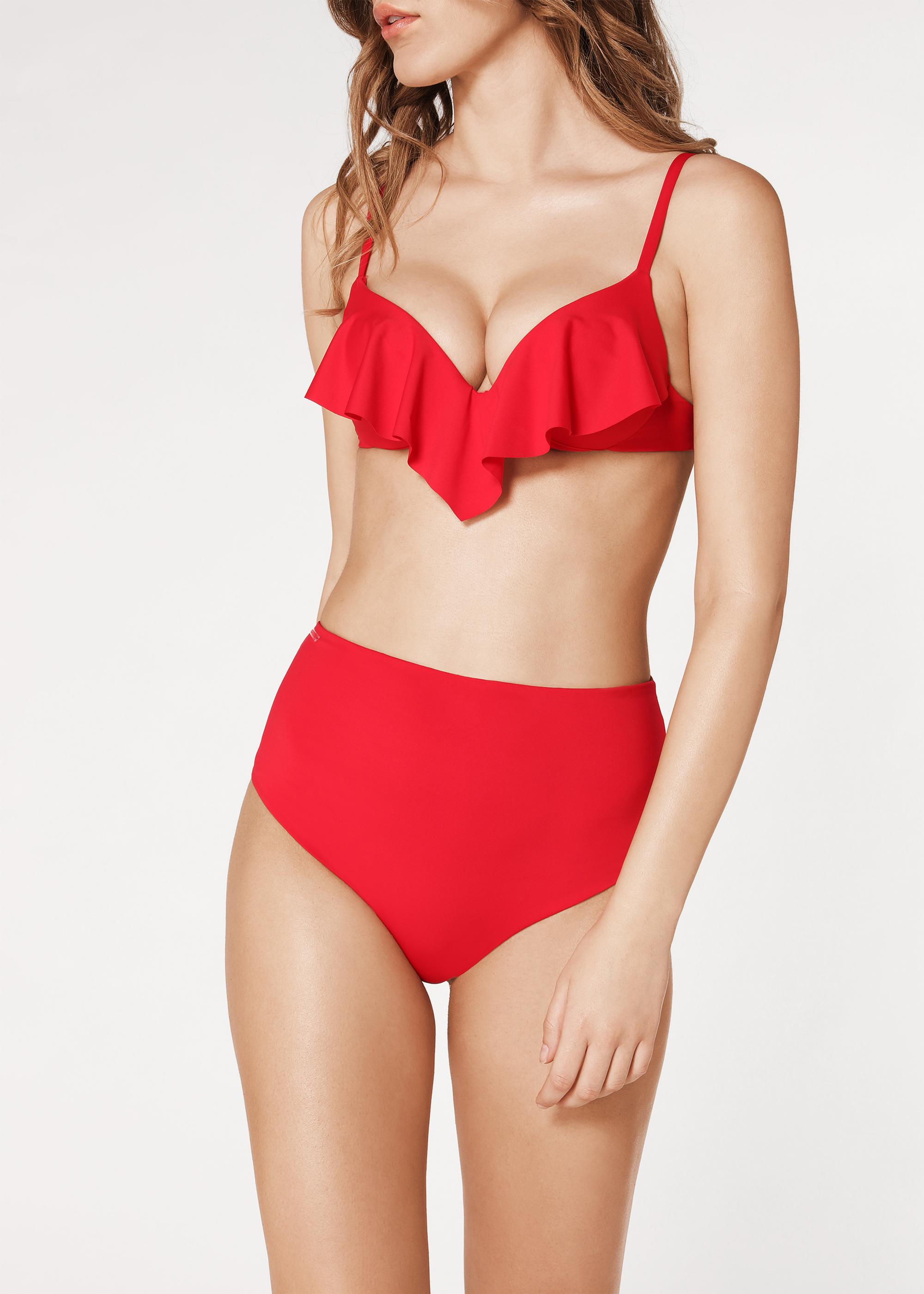 push up ruffle bikini